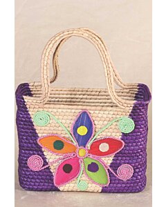Bolsa Artesanal De Palma Natural-Multicolor 602126
