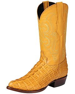 Botas Vaqueras El Señor De Los Cielos 40843 Imitación Caimán Cola Color Mantequilla