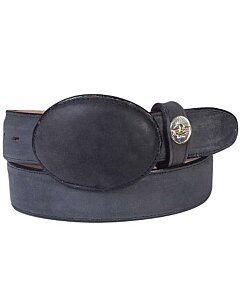 Cinto Negro Vaquero Piel Crazy El General 21274