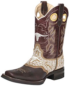 Bota Rodeo Bordado Toro El General 33309 Color Choco