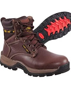 Botines de Trabajo Work Land Piel Café, Suela Goma Doble Densidad 76511 