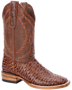 Botas Rodeo Grabadas Oso Hormiguero Color Cognac WD 11-298