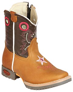 Botas Rodeo Bebé Niña Color Miel Estrella Bordada Jar Boots 126580