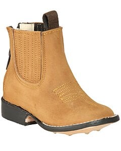Botines Charros Nobuck Color Camel Para Bebé Jar Boots 126582