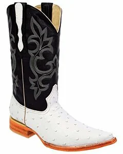 Botas Vaqueras Imitación Avestruz Clon BD01 Hueso