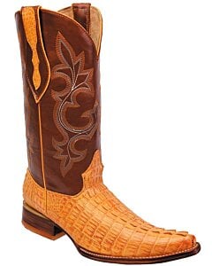Botas Vaqueras Grabado Caimán Clon BD04 Mantequilla