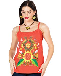 Blusa Artesanal Mexicana 603071 Color Naranja