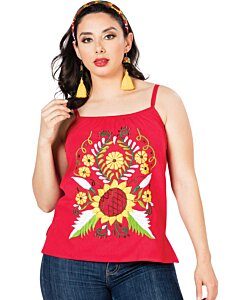 Blusa Artesanal Mexicana 603073 Color Rojo