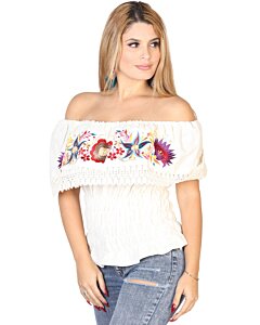 Blusa Resorte Artesanal Noche Buena 602453 Beige