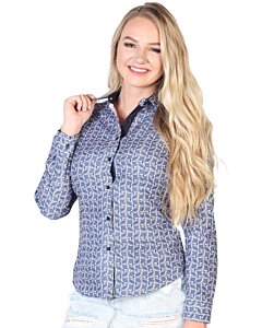 BLUSA VAQUERA CASUAL DE MUJER EL SENOR DE LOS CIELOS EA000902 AZUL/NAVY