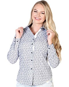 BLUSA VAQUERA CASUAL DE MUJER EL SEÑOR DE LOS CIELOS EA000903 NEGRO/ROJO