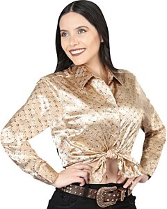 Blusa Manga Larga De Moda Color Beige 44556
