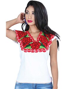 Blusa Artesanal Zinacantan 601401 bLANCA