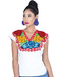 Blusa Artesanal Zinacantan Blanca 601403
