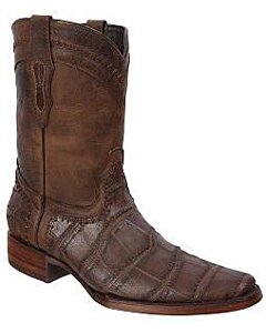 Bota Casual Hombre, Imitación Piel Caimán Joe Boots 416 Café o negro