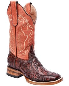 Botas Vaqueras De Mujer Cinceladas Horma Rodeo Americana White Diamonds Boots 10-24 Color Cognac