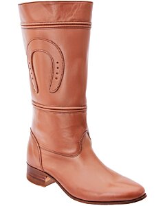 Botas Escaramuza Charra Dama Piel Napa Color Tabaco WD 11-456