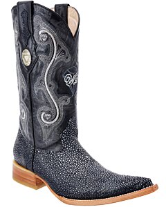 Botas Vaqueras Mantarraya Glaseada Negra Horma 3X WD 11-066