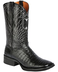 Botas Rodeo Grabado Caimán Belly El General 44671 Color Negro