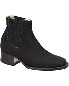 Botines Rodeo Nevada Para Joven Nobuck Color Negro WD 11-347