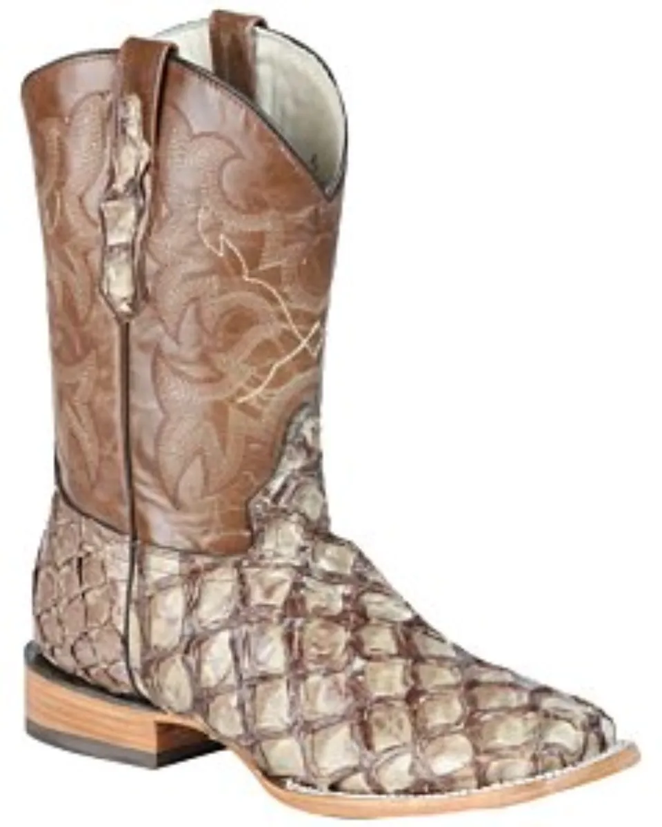 Botas Rodeo Exóticas Monster Fish Color Mink 100 Años 44114