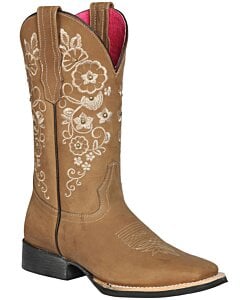 Bota RodeoTexas Para Mujer Piel Color Tabaco El General 44643