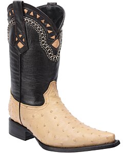 Botas Vaqueras Avestruz Original White Diamonds Boots Color Orix 11-032