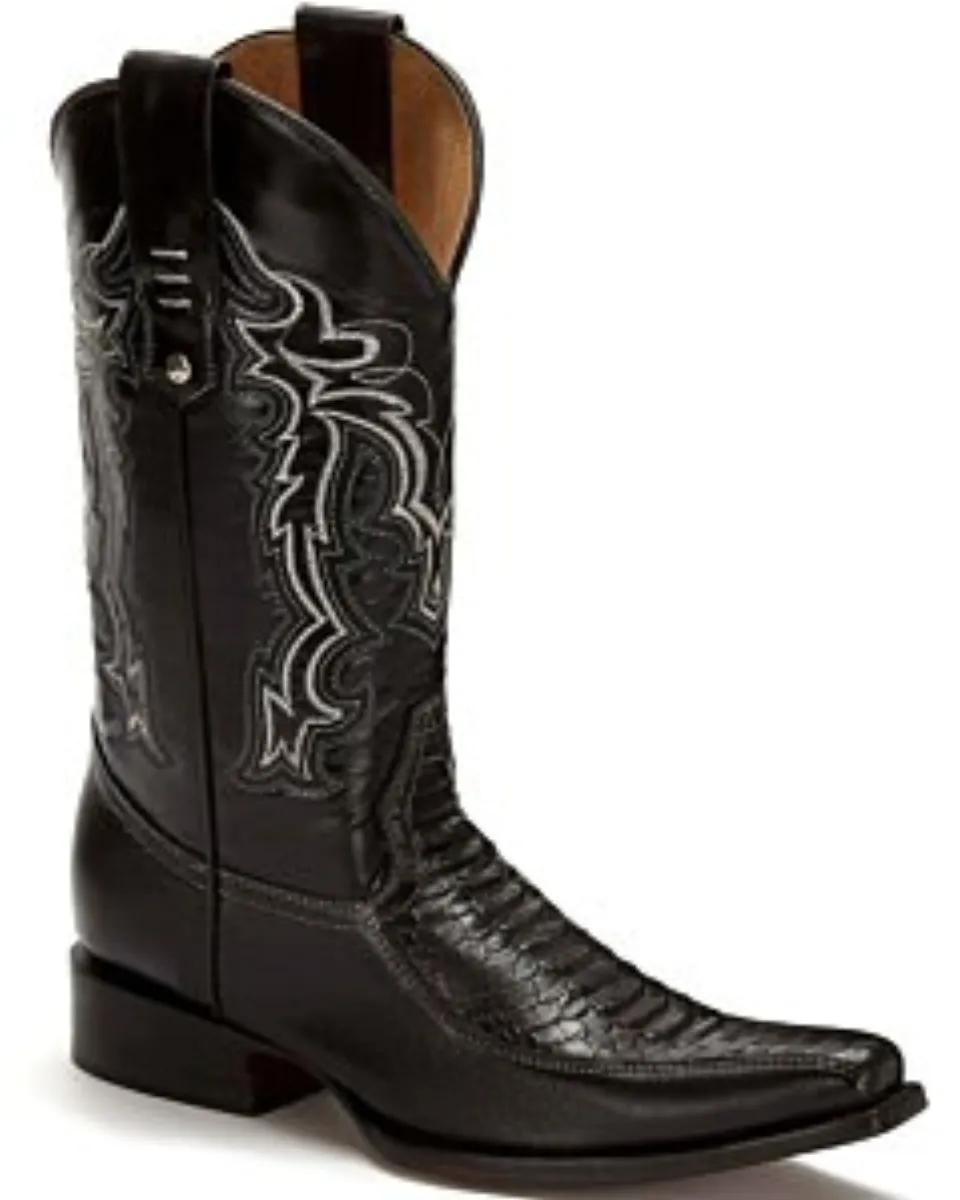 Botas Vaqueras Grabado Python Negro 311-4605 