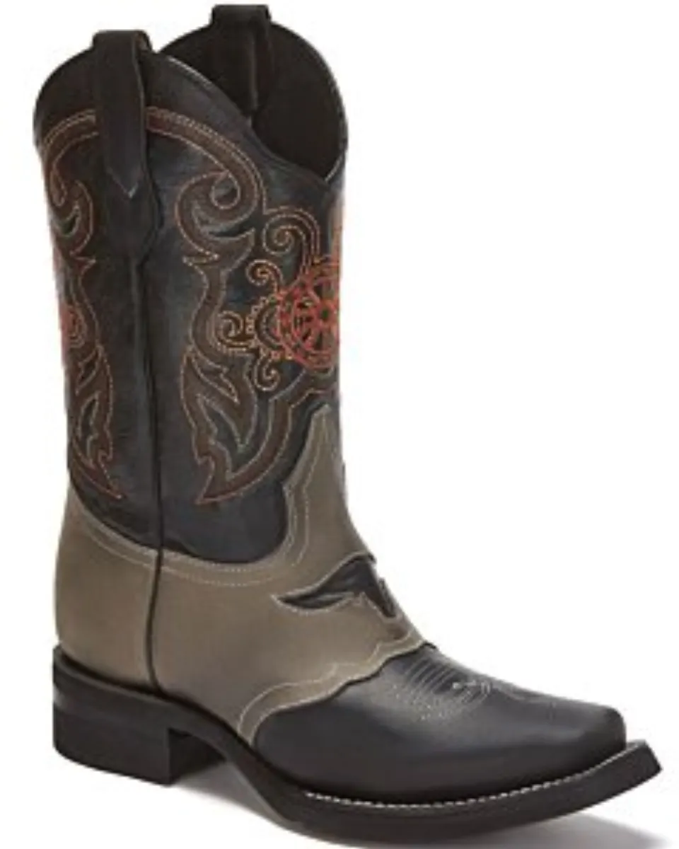 Botas Vaqueras Negras Antifaz Gris Torito Forastero 321-8402