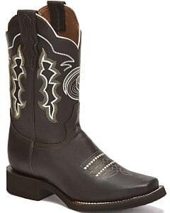 Botas Vaqueras Café Oscuro Suela Cuero 321-8426