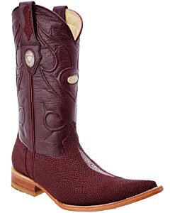 Botas Vaqueras Mantarraya Color Vino Horma 3X PS WD 11-068