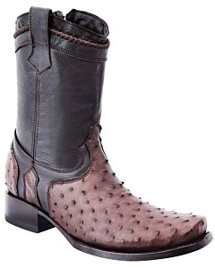 Botas De Avestruz Horma Hudson WD 11-016 Color Café
