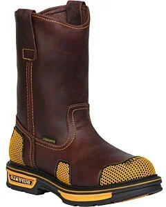 Bota De Trabajo Buffalo & Bull Color Café Con Amarillo