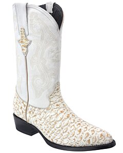 Botas Blancas Vaqueras Grabado Oso Hormiguero WD 11-243