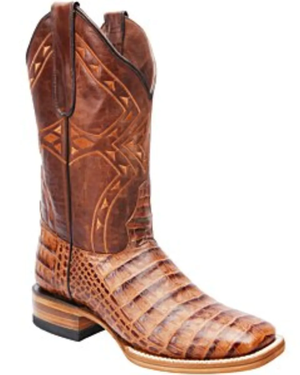 Botas Rodeo Caimán Belly Imitación Color Coñac WD 11-311