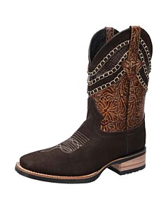 Botas Rodeo White Diamonds Boots 10-320 Café