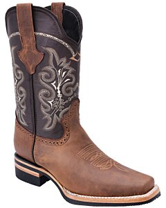Botas Rodeo Piel Crazy Color Café WD 11-322