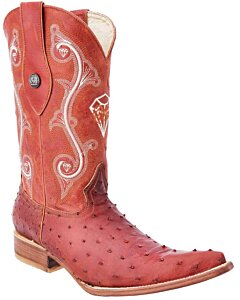 Botas Vaqueras Avestruz WD Boots Color Cognac Grasso