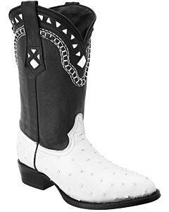 Botas Vaqueras Blancas De Avestruz WD 11-190