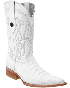 Botas Vaqueras Blancas Cocodrilo Cola 3X WD 11-042