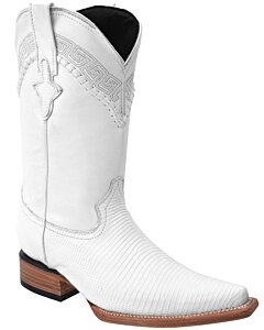 Botas Vaqueras Blancas De Lizard Para Hombre WD 11-059