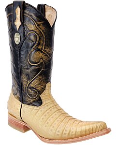 Botas Vaqueras Coco Belly Glaseada Para Hombre WD 11-064 Color Oro