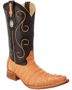 Botas Vaqueras Cocodrilo Cola WD 11-039 Color Mantequilla