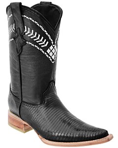 Botas Vaqueras De Lizard Para Hombre WD 11-057 Color Negro
