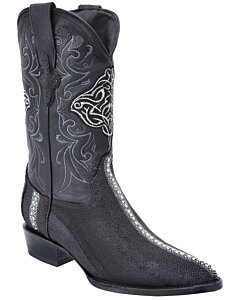 Botas Vaqueras Mantarraya Perla Completa Negras WD 11-191