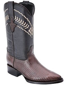 Botas Vaqueras Piel De Armadillo Color Café WD 11-178
