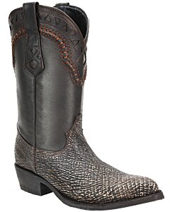 Botas Vaqueras Piel De Tiburón Color Café Horma 900 WD 11-225