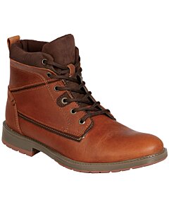 Botines Color Caoba Casuales De Agujetas Para Hombre Lam 7311