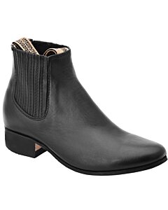 Botines Charros Para Joven Napa Horma Tradicional Color Negro WD 11-756