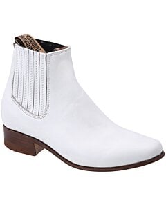 Botines Charros Blancos Para Joven Piel Napa WD 11-753